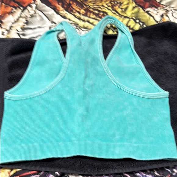 Zenana Outfitters Other - Zenana Teal Ribbed Racerback Tank Top Bra